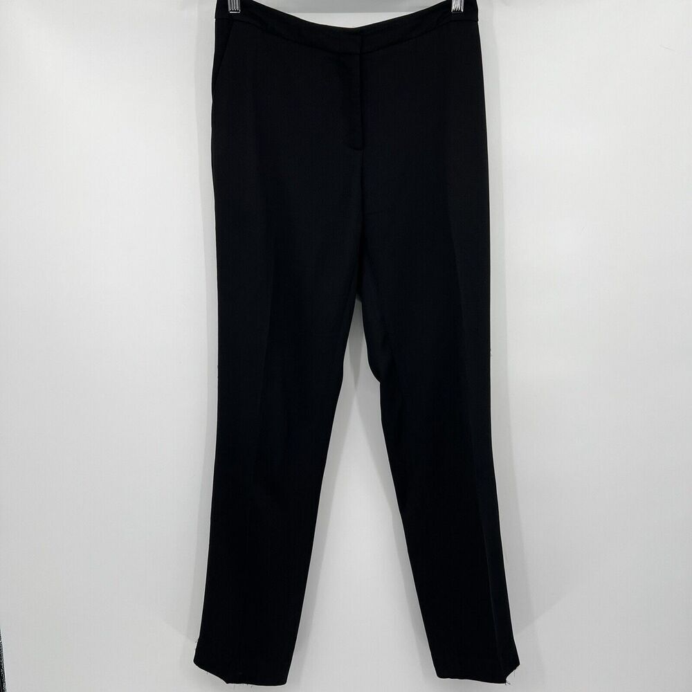 REISS Isla Women's Size 8 Slim Fit Tailored Trousers Dress Pants Mid Rise Black